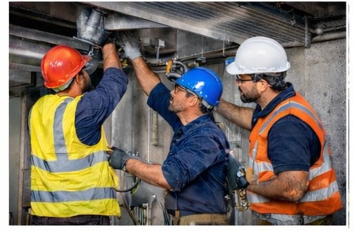 عمال تركيب مجاري هواء